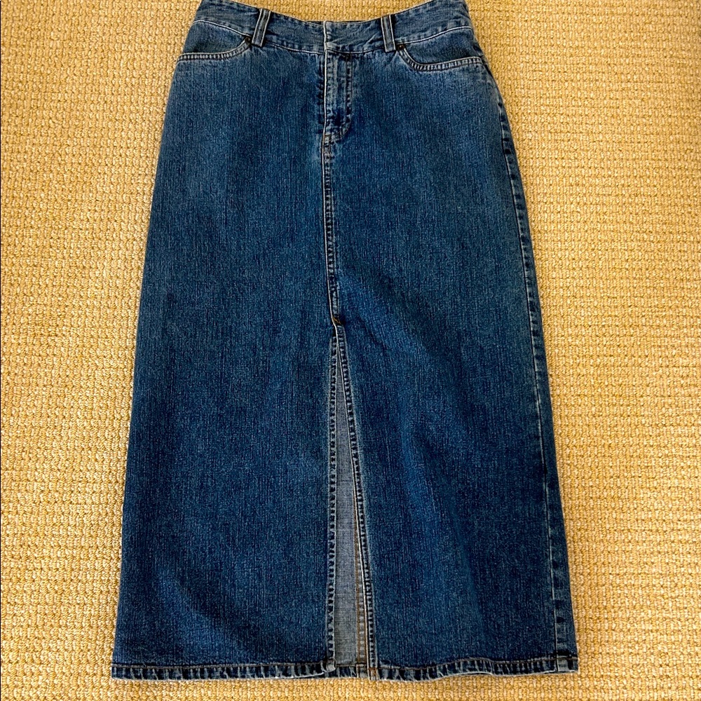 Women’s Kate Hill ( Lord & Taylor) Denim Maxi Skirt